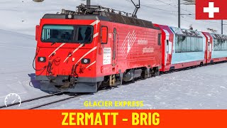 Cab Ride Glacier Express Zermatt  BrigMatterhornGotthardBahn Switzerlandtrain drivers view 4K [upl. by Ricardo]