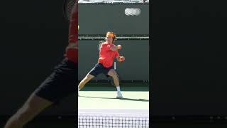 Andrey Rublev Forehand slowmotion shorts slowmotion [upl. by Anihc]