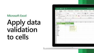 How to apply data validation to cells in Microsoft Excel [upl. by Akiam]