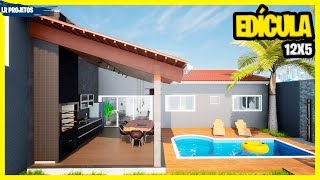 Casa Edícula com 2 Quartos Área de Lazer e Piscina de 12x5 metros [upl. by Kyla]