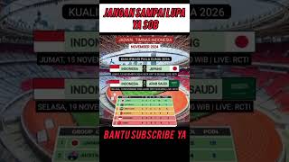 JADWAL LIVE TIMNAS INDONESIA VS JEPANGshortvideo football beritabola breakingnews [upl. by Nnylannej280]