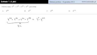 Zadanie 7  matura próbna  grudzień 2014 [upl. by Ynnaf558]