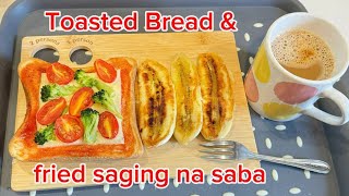 Toasted bread and saging na saba [upl. by Icaj]