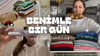 BENİMLE BİR GÜN  Eşime küstüm  Dolabımı düzenliyorum  Kışlıklar [upl. by Naujtna237]