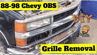 Simple GRILLE REMOVAL 8898 CHEVY GMC OBS [upl. by Llevaj]