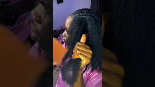 Cornrows on my 4c hair 4chair naturalhairgrowthtips haircare hairstyle [upl. by Nairrod]