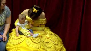 Lainey and Lesley meet Belle at the Magic Kingdom [upl. by Dorsy977]