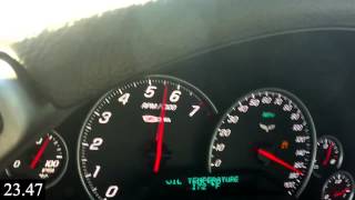 Heads and Cam C6 ZO6 Accelerates to 180mph  Speedometer View [upl. by Mchail]