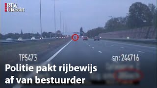 Verkeerspolitie Mercedes rijdt 200 kilometer per uur op de snelweg  RTV Utrecht [upl. by Navonoj]