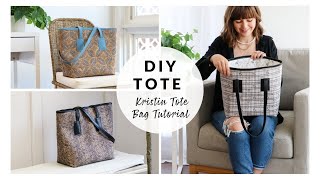 DIY Tote  Kristin Tote Bag Tutorial [upl. by Silletram]