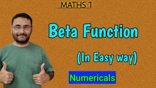 Beta Function  Numericals  Concept  Maths 1  Mathematics [upl. by Atinra]