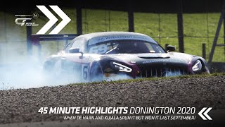 45 MINUTE HIGHLIGHTS  British GT  Donington Park 2020 [upl. by Aneeres]