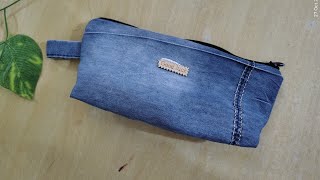 Very Easy Zipper Pouch tutorial How to sew a lined zipper bag zipper pouch diy pencil pouch [upl. by Calypso629]