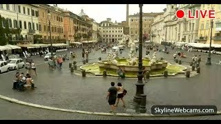 Live Images from Piazza Navona in Rome  Italy [upl. by Sualokcin313]