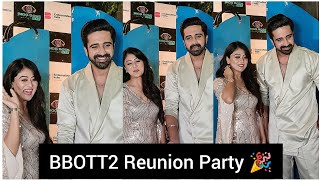 BBOTT2 Beautiful Couple Avinash Sachdev With GF Falaq Naaz At BBOTT2 Reunion Party 🎉 [upl. by Leary]