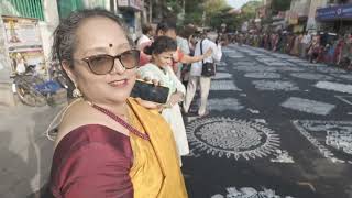 Mylapore kolam festival one of the winners Jayanti maam [upl. by Manley607]