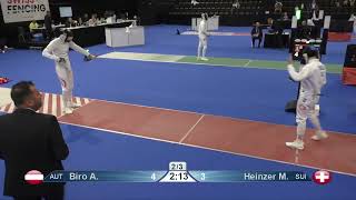 2024 739 T64 27 M E Individual Basel SUI ZCH 8 HEINZER SUI vs BIRO AUT [upl. by Fortunia]