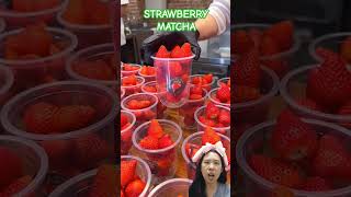 Strawberry matcha shorts dubbing mukbang fruits [upl. by Etoile895]