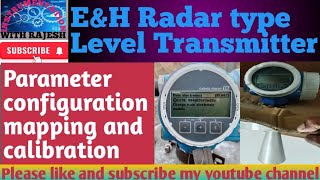 EndressampHausser Radar type level transmitter installation FMR5152 parameter configuration l mapping [upl. by Eoin]