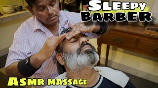 Asmr Intense head massage back massage neck cracking by Indian barber Sarwan [upl. by Nissensohn438]