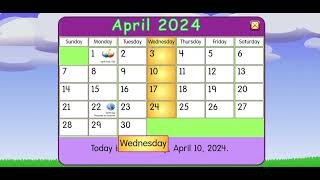 Starfall Calendar April 10 2024 [upl. by Stimson]