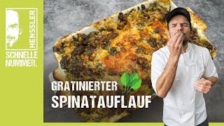 Schnelles Gratinierter Spinatauflauf Rezept von Steffen Henssler  Günstige Rezepte [upl. by Moise301]