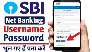 SBI Internet Banking Forgot Username Forgot Login Password  How to reset SBI username and password [upl. by Nneb]