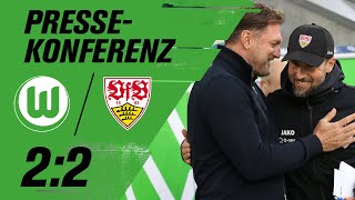 RELIVE  Pressekonferenz mit Hasenhüttl und Gästecoach Hoeneß nach Wolfsburg  Stuttgart  BuLi [upl. by Eisset]