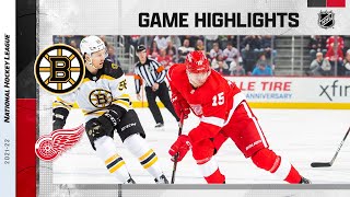 Bruins  Red Wings 45 l NHL Highlights 2022 [upl. by Nace]