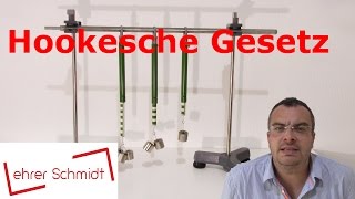 Hookesche Gesetz mit Versuch  Mechanik  Physik  Lehrerschmidt [upl. by Leventis]