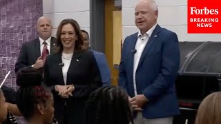 Kamala Harris And Tim Walz Visit High School Students In Hinesville Georgia [upl. by Tyler]