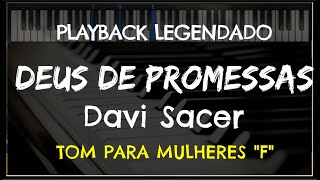 🎤 Deus de Promessas PLAYBACK LEGENDADO  TOM FEMININO quotFquot Toque no Altar by Niel Nascimento [upl. by Shulock295]