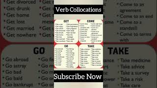 Verbs collocationsGetcomegotakeEnglish grammar Learningspoken English practicevocabulary [upl. by Nesbitt439]