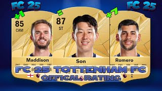 FC 25 Tottenham Players Official Ratings [upl. by Spoor898]