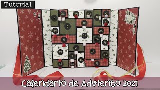 Tutorial Calendario de Adviento 2021 🗓️🎄 Ideas Scrap Navideñas 🎅🏻 [upl. by Eydie175]