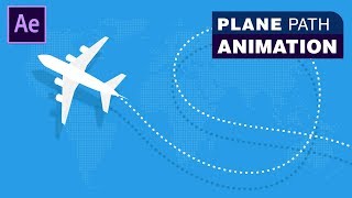 Plane Path Animation  Adobe After Effects Tutorial  Download Source File [upl. by Anaihr]