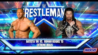 WWE2K24  Batista08 vs Roman Reigns15  Extreme Rules Match  WrestleMania 38 [upl. by Aisha]