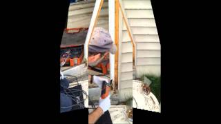 Repairing a rotten exterior door frame [upl. by Atlee]