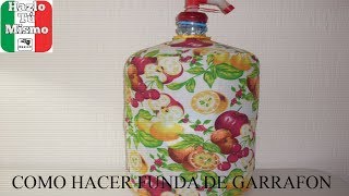 DIY COMO HACER FUNDA DE BOTELLON DE AGUA [upl. by Leverett]