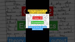 longrun equilibrium of a firm under monopoly theory of price amp output determination class12 neb [upl. by Pavlish]