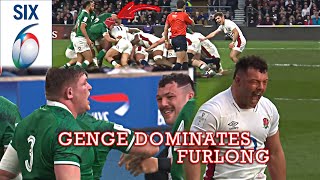 GENGE vs FURLONG  England Dominate Irish Scrum in Twickenham [upl. by Lauren]