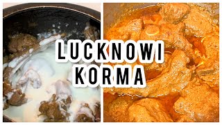 Lucknowi korma Recipe  Idress style AWADHI MUTTON KORMA [upl. by Iraam]