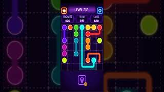 Super Lines Glow Level 212  Draw Lines Game foryou androidgames braintest offlinegames shorts [upl. by Blatt]