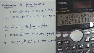 Rectangular to polar and polar to rectangular conversion using calculatornetwork analysis [upl. by Akihsat]