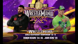 WWE2K24  Extreme Rules World Heavyweight Championship  Roman Reigns vs John Cena  WrestleMania 30 [upl. by Aurelie703]