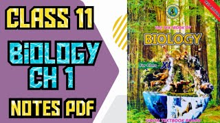 Class 11 Biology Chapter 1 Notes PDF 2024 Sindh Board Academic Avenue [upl. by Ecertal]