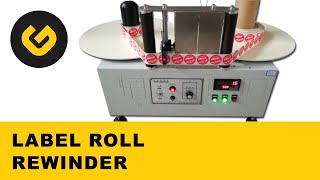 Label roll rewinder [upl. by Thorr118]