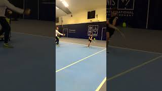 Tennis drills for adjustments steps and racket speed 🎾 [upl. by Yelkrab]