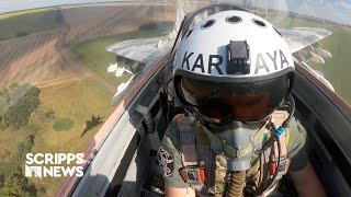 Heroic Ukrainian pilots cockpit cam shows daring belowradar flight [upl. by Nnairrek20]