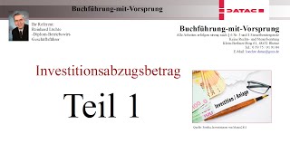 Investitionsabzugsbetrag Teil 1 [upl. by Eldorado729]